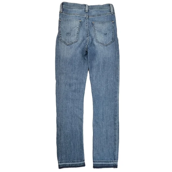 Hudson Jeans. Light Wash Denim with Exposed Hemline. Barbara Skinny. Size 25 - Picture 2 of 10